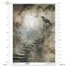 schody, kruk, gotyk, łańcuch, ptaki, mroczne fantasy, vintage, postarzany papier*stairs, raven, gothic, chain, birds, dark fantasy, vintage, aged paper; niemiecki: Treppe, Rabe, Gotik, Kette, Vögel, dunkle Fantasie, Vintage, gealtertes